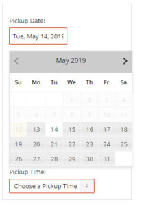 commercial pick up date