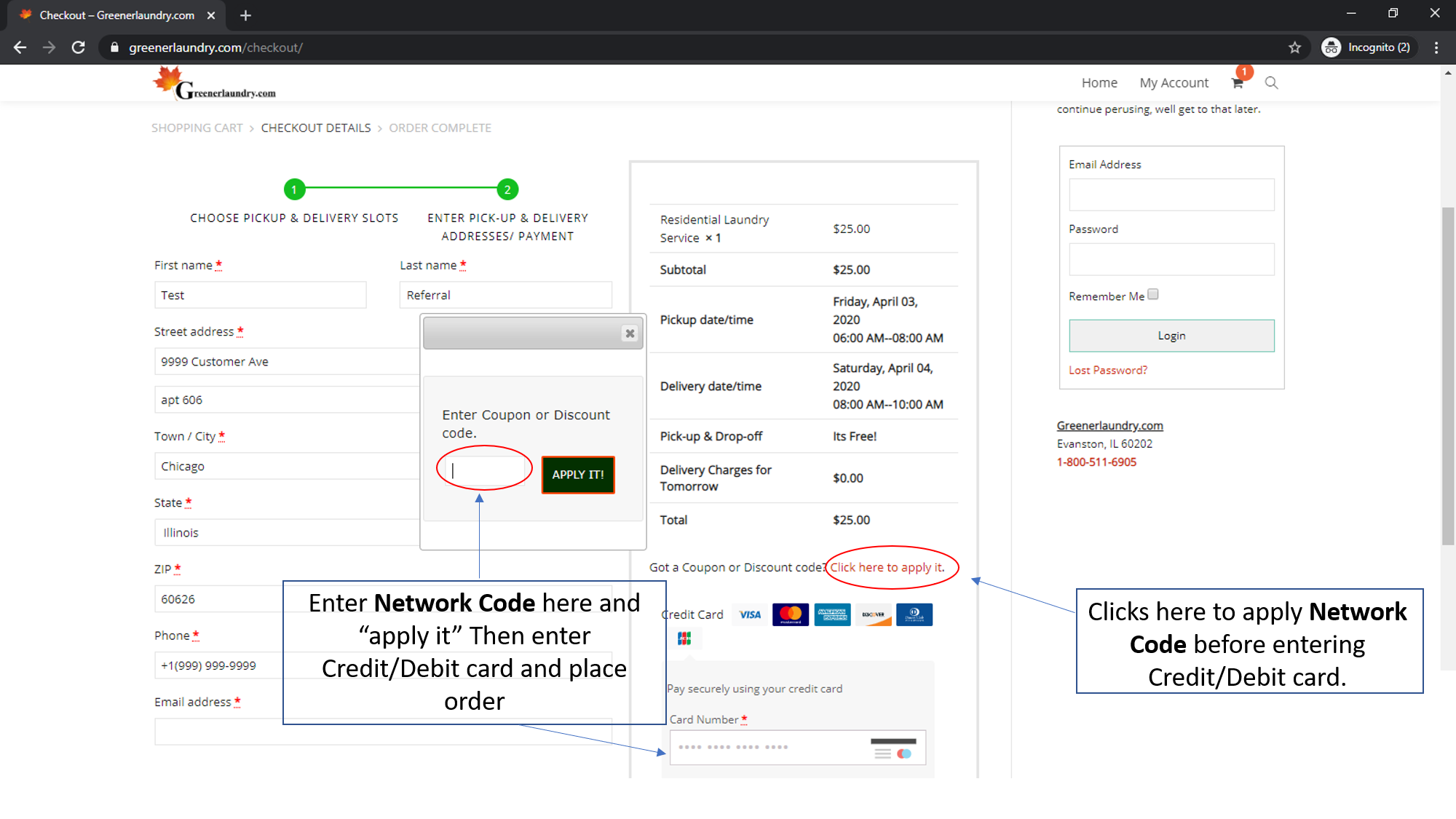 Applying the Network Code image